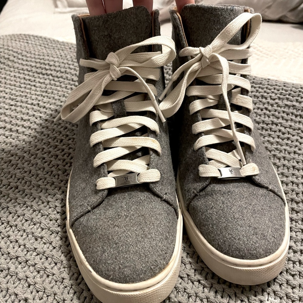 Frye high top wool sneakers!